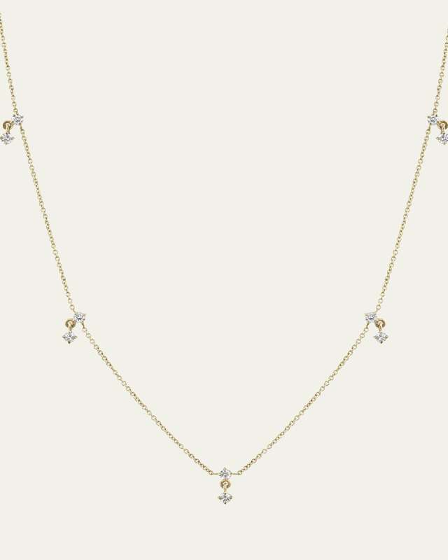 18K Yellow Gold Eclat Diamond Station Necklace